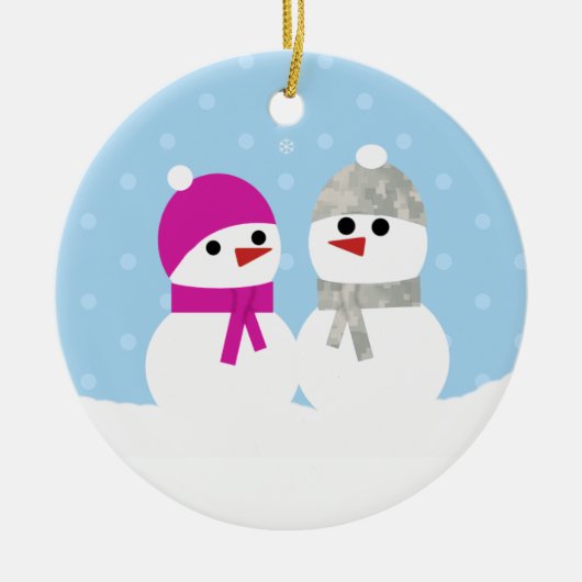 Het militaire Ornament van het Paar van de Sneeuw (Voorkant)
