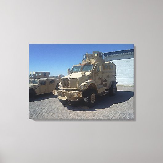 HET MILITAIRE PANTSER VAN MRAP DE V.S. CANVAS AFDRUK (Voorkant)