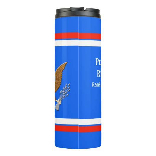 Het militaire symbool van de kustwacht personalise thermosbeker (Achterkant)