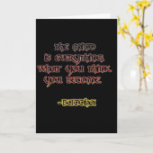 Het Mind Boeddha-citaat Kaart (Gele Bloem)