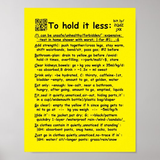 "Het minder vasthouden" kleine poster (Voorkant)