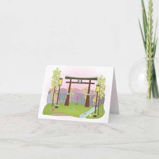 Het miniatuur Gat van de Cursus van het Golf No.4 Kaart (Voorkant)