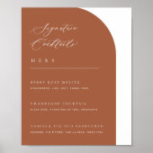 Het minimale handssignaal Cocktails Wedding Bar Me Poster (Voorkant)