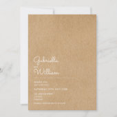 Het minimale Manuscript van Rustic sparen de Datum Save The Date (Voorkant)