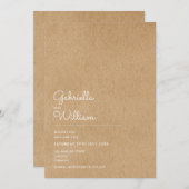 Het minimale Manuscript van Rustic sparen de Datum Save The Date (Voorkant / Achterkant)