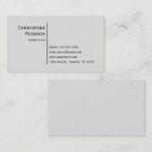 Het minimalistische Elegante Kantoor van de Visitekaartje (Voorkant / Achterkant)