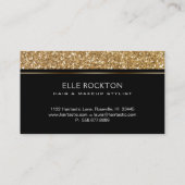 Het minimalistische Goud schittert de Zwarte van Visitekaartje (Achterkant)