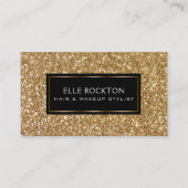 Het minimalistische Goud schittert de Zwarte van Visitekaartje (Voorkant)