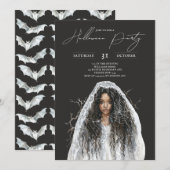 Het minimalistische Halloween spookbos Kaart (Voorkant / Achterkant)