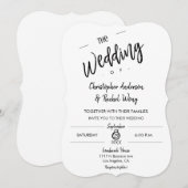 Het Minimalistische Manuscript van de douane het W Kaart (Voorkant / Achterkant)