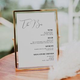 Het minimalistische Menu van de Bar van de Drinken Poster