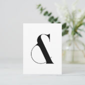 Het Minimalistische Moderne Art. van Ampersand Briefkaart (Staand voorkant)
