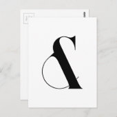 Het Minimalistische Moderne Art. van Ampersand Briefkaart (Voorkant / Achterkant)