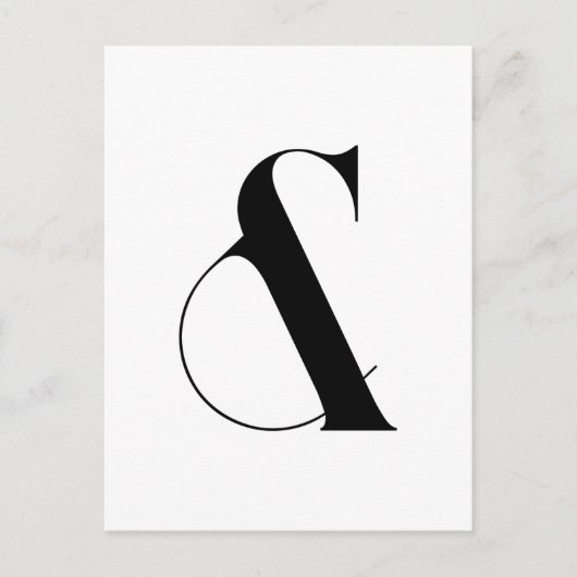 Het Minimalistische Moderne Art. van Ampersand Briefkaart (Voorkant)