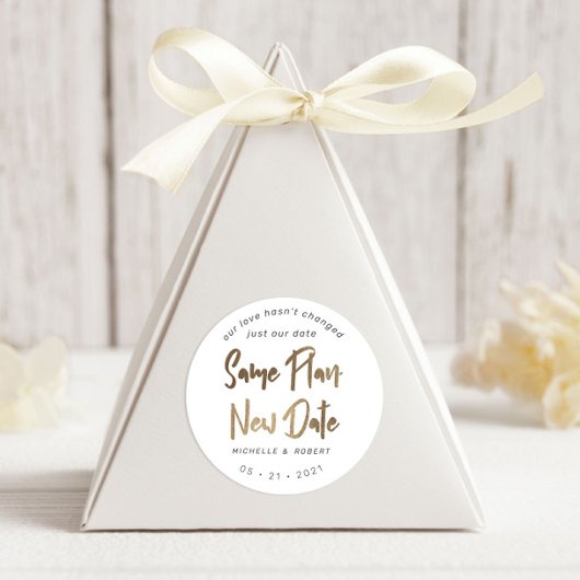 het minimalistische moderne manuscript verandert d ronde sticker