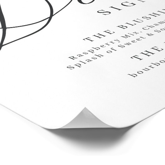 Het minimalistische moderne teken van de drink van poster (Hoek)