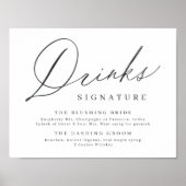 Het minimalistische moderne teken van de drink van poster (Voorkant)