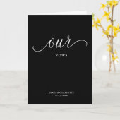 Het minimalistische script voor onze Vows Card Bla Kaart (Gele Bloem)