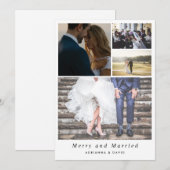 Het minimalistische Vrolijke en Huwelijk van de Feestdagenkaart (Voorkant / Achterkant)