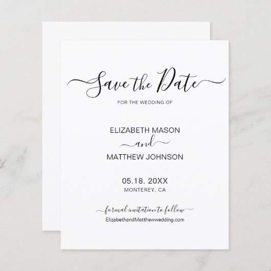 Het minimum van de begroting elegant Manuscript sp (Voorkant / Achterkant)