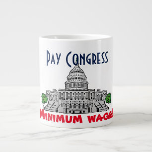"Het minimumloon van het Congres betalen!" Grote Koffiekop