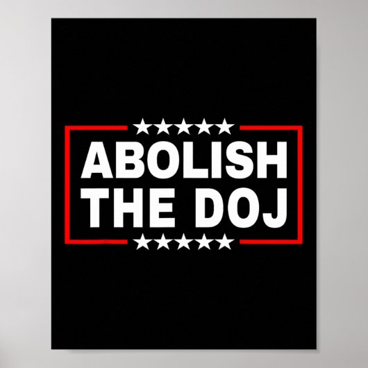 Het ministerie van Justitie (DOJ) Pro Trump Poster (Voorkant)