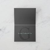 het minniemay klassieke monogramhuwelijk dankt u bedankkaart (Binnen)