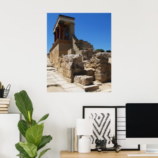 Het Minoan Palace van Knossos Poster (Thuiskantoor)