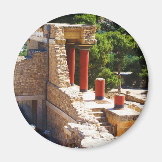 Het Minoïsche paleis van het afbeelding Knossos Magneet (Voorkant)