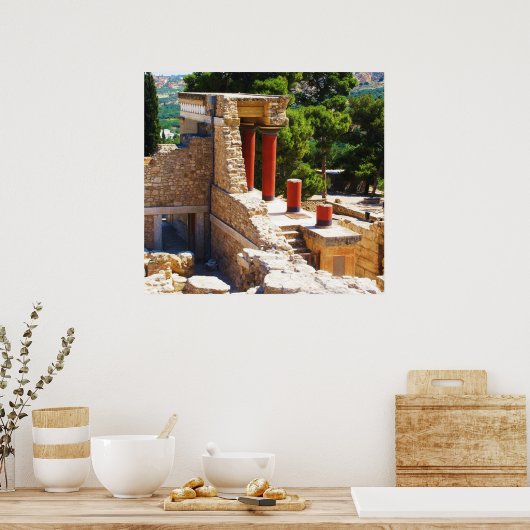Het Minoïsche paleis van het POSTER Knossos (Keuken)