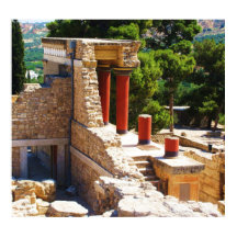 Het Minoïsche paleis van het POSTER Knossos