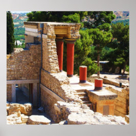 Het Minoïsche paleis van het POSTER Knossos