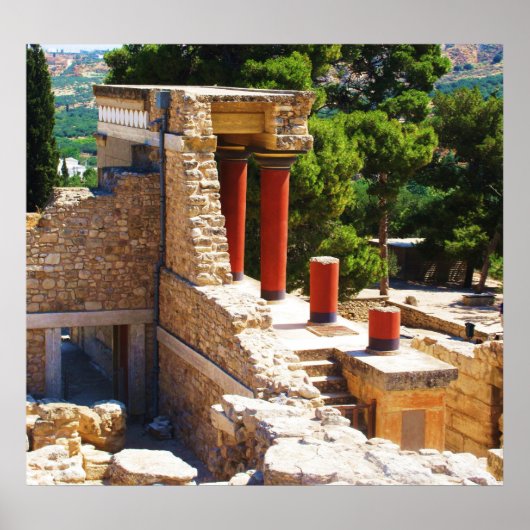 Het Minoïsche paleis van het POSTER Knossos (Voorkant)