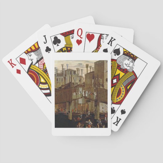 Het Mirakel van de relikwie van het Heilig Kruis,  Speelkaarten (Achterkant)