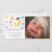 Het Mirakel van Kerstmis - het Lint van Kanker van Feestdagenkaart (Voorkant)