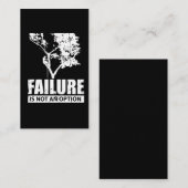 Het mislukken van de boomklimmer is geen OptieHoud Visitekaartje (Voorkant / Achterkant)