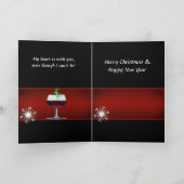 Het missen van u bij Kerstmis Feestdagen Kaart (Binnen)