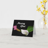 Het missen van u! Calla de Kaart van Lillies (Gele Bloem)