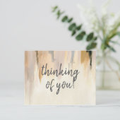 Het missen van u de borstelslagen van de waterverf briefkaart (Staand voorkant)