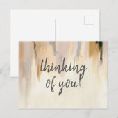 Het missen van u de borstelslagen van de waterverf briefkaart (Voorkant / Achterkant)