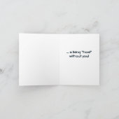 Het missen van u--Het huilen bij de Maan Notecard Kaart (Binnen)