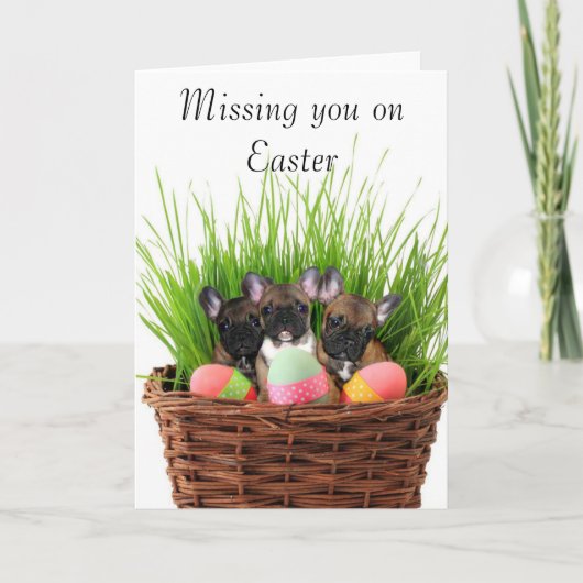 Het missen van u op kaart van het de buldog"puppy" (Voorkant)