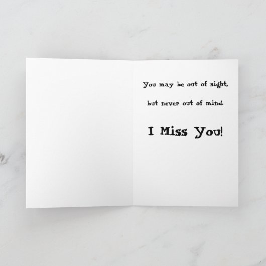 Het missen van u (Zwart Laboratorium) Kaart (Binnen)