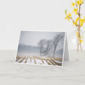 Het mistige Wenskaart van het Landschap van de Kaart (Gele Bloem)