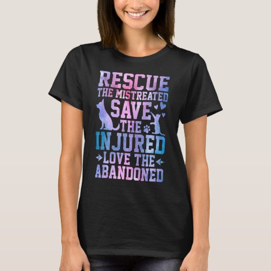 Het mistrede redden redt de gewonde liefde voor de t-shirt (Voorkant)