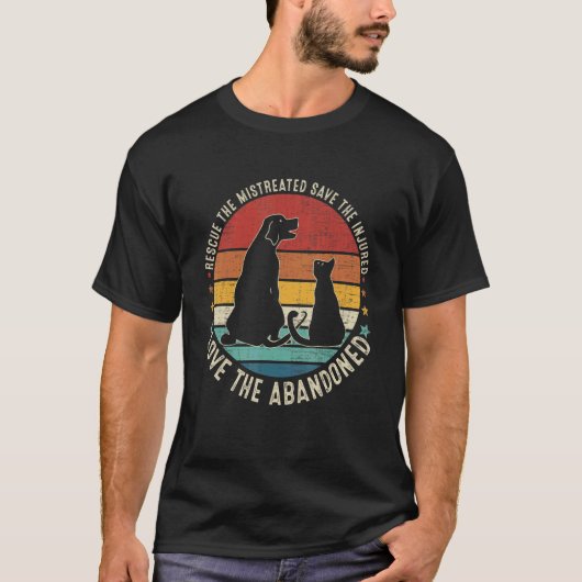 Het mistrede redden redt de gewonde liefdeshond Ca T-shirt (Voorkant)