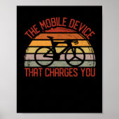 Het mobiele apparaat dat je mountainbike afremt poster (Voorkant)