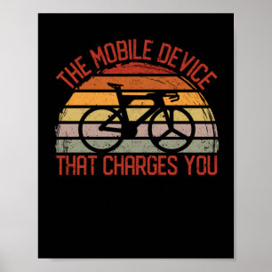 Het mobiele apparaat dat je mountainbike afremt poster