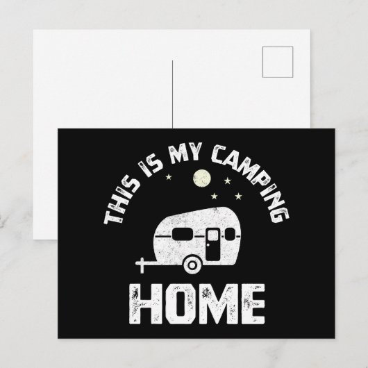 Het mobiele huis van de Camper van de Aanhangwagen Briefkaart (Voorkant / Achterkant)