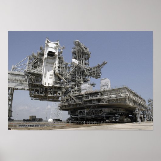 Het mobiele lanceerplatform wordt bewogen poster (Voorkant)